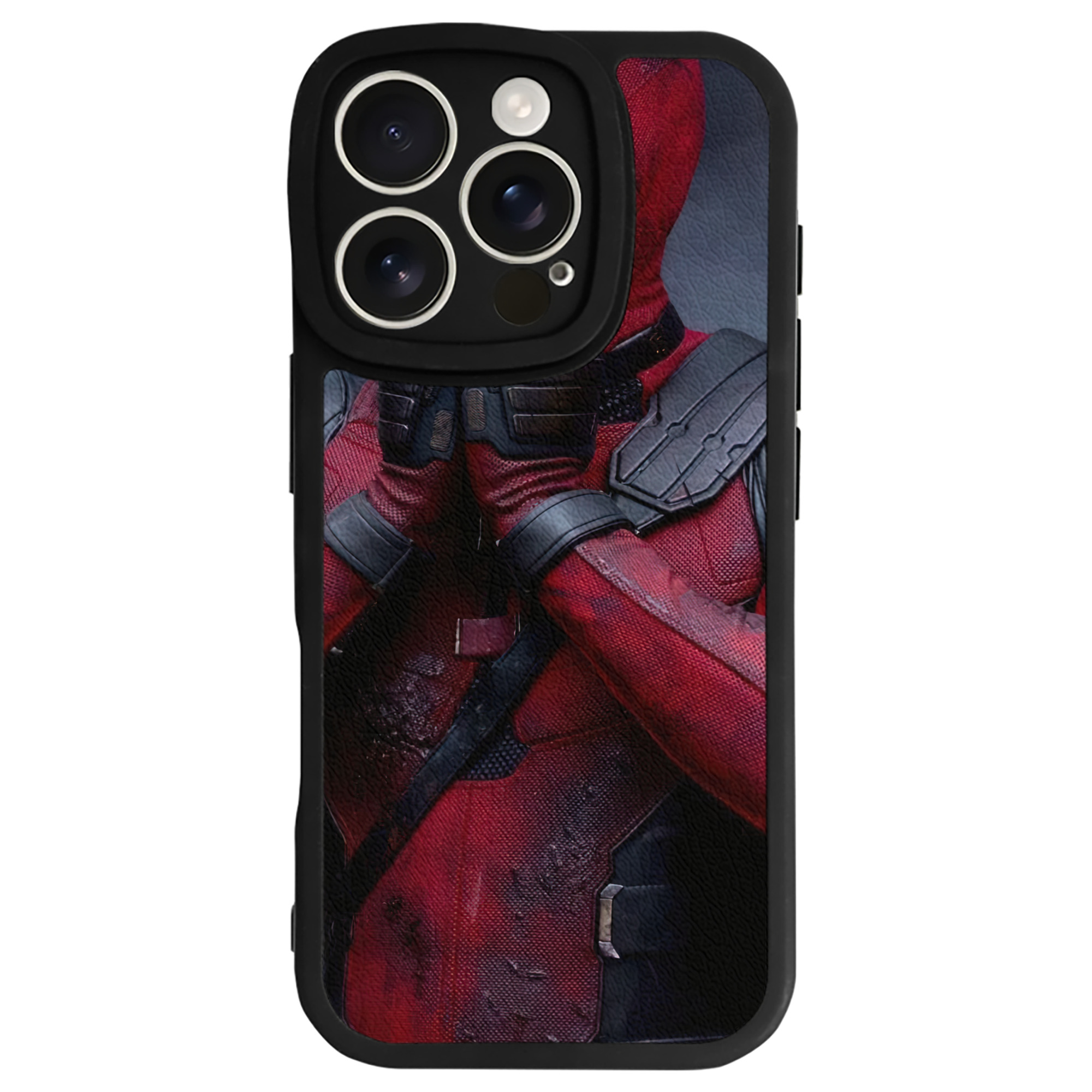 （画像用） Deadpool デッドプール 【iPhone 16シリーズ対応】シリコンスマホケース（レザー調） 材質：シリコン